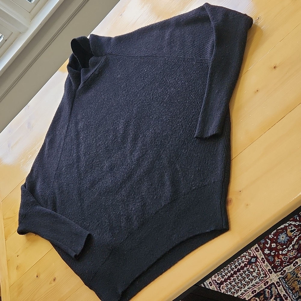 ALLSAINTS Ridley Jumper Black Funnel Neck Wool Cashmere Sweater XS Oversized - Picture 12 of 13